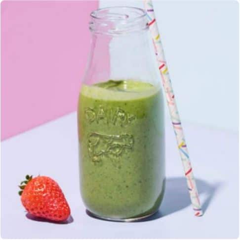 Strawberry green goodness smoothie